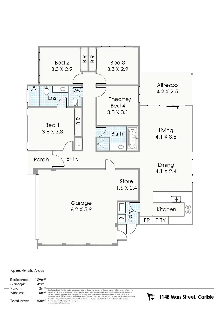 Floorplan of Homely house listing, 114B Mars Street, Carlisle WA 6101