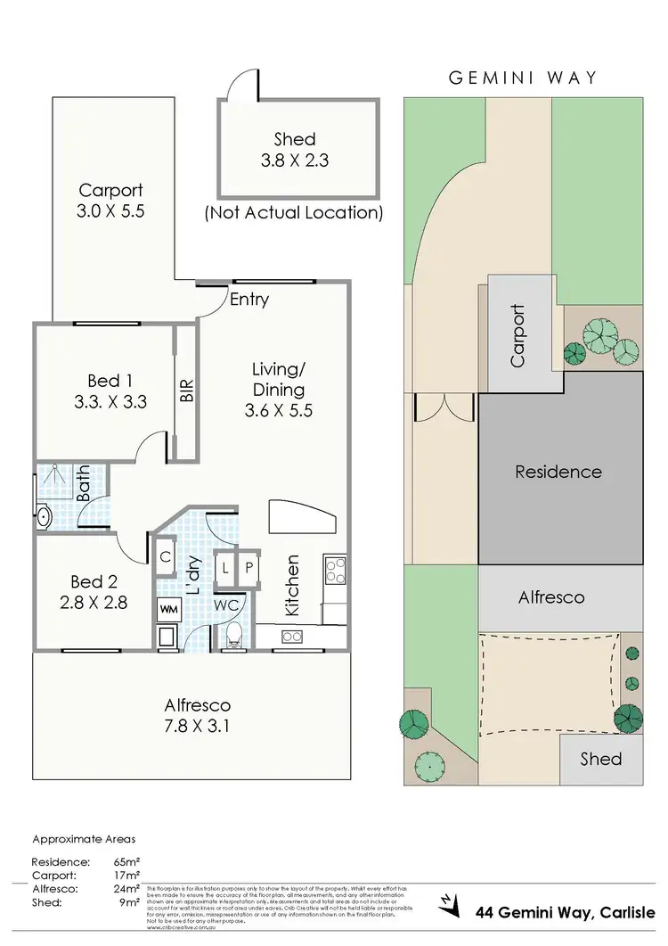 Floorplan of Homely house listing, 44 Gemini Way, Carlisle WA 6101