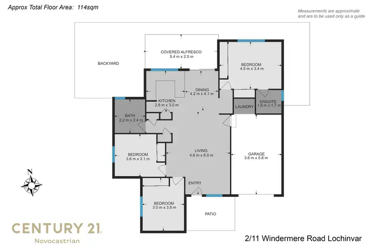 Floorplan of Homely villa listing, 2/11 Windermere Road, Lochinvar NSW 2321