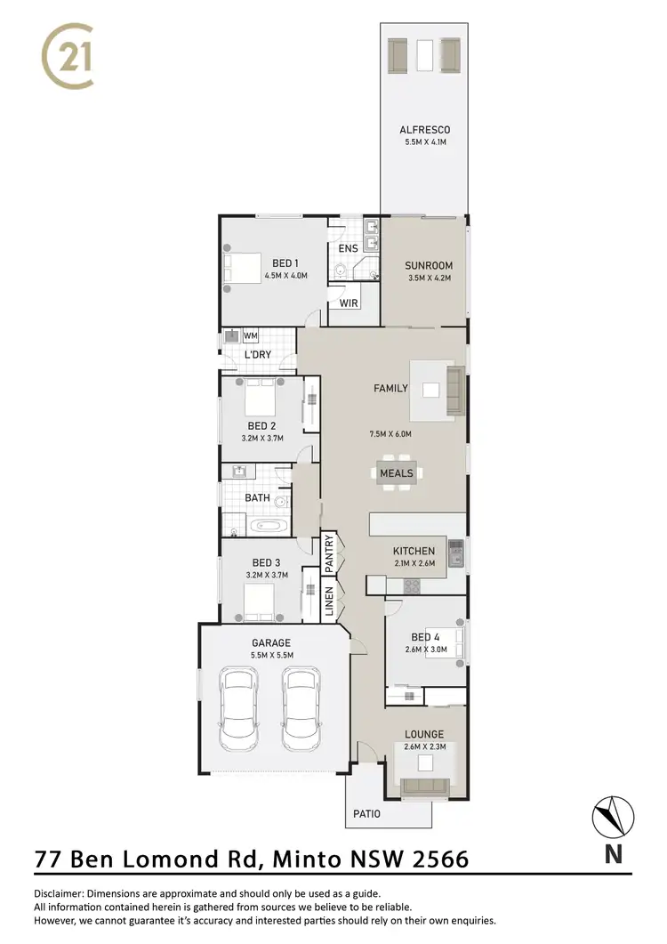 Floorplan of Homely house listing, 77 Ben Lomond Road, Minto NSW 2566