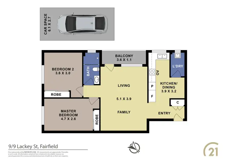 Floorplan of Homely unit listing, 9/9 Lackey Street, Fairfield NSW 2165