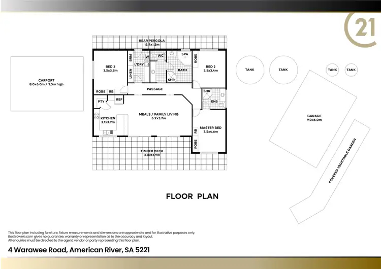 Floorplan of Homely house listing, 4 Warawee Road, American River SA 5221