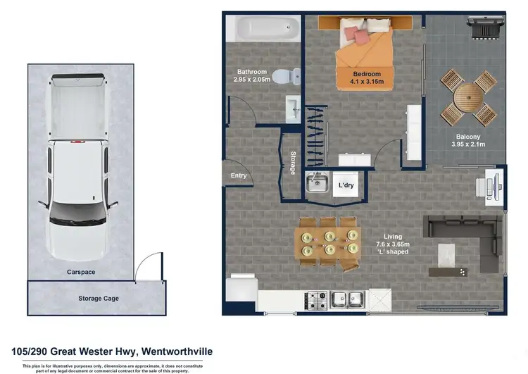 Floorplan of Homely unit listing, 105/290 Great Western Highway, Wentworthville NSW 2145