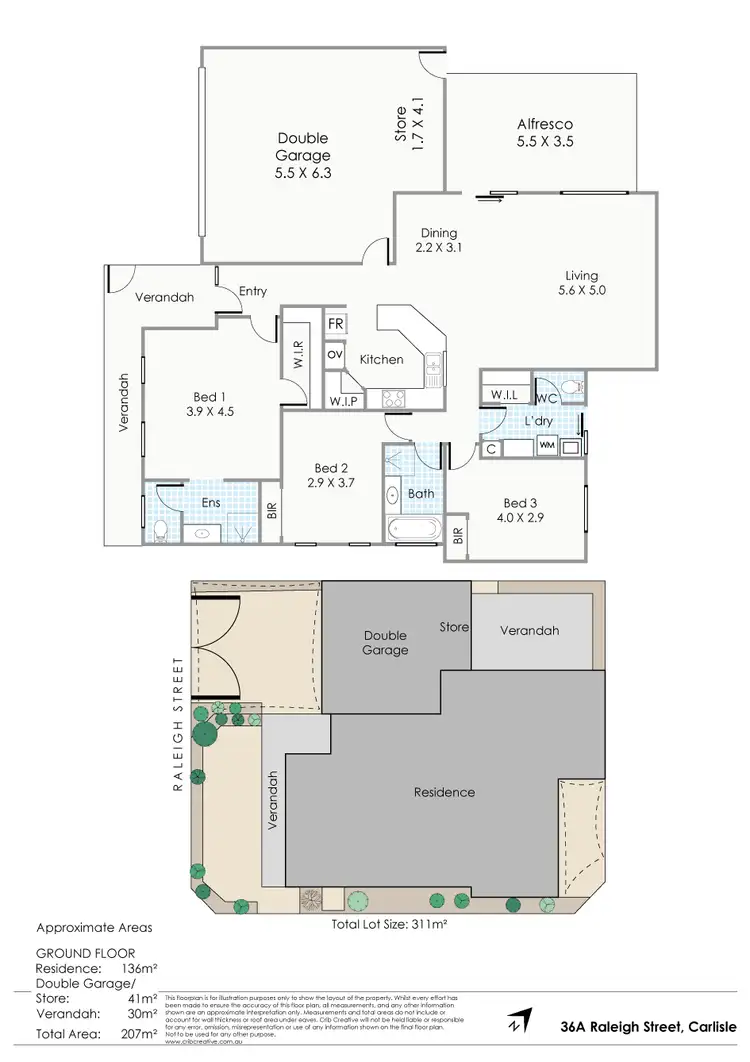 Floorplan of Homely house listing, 36A Raleigh Street, Carlisle WA 6101