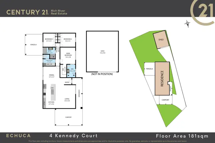 Floorplan of Homely house listing, 4 Kennedy Court, Echuca VIC 3564