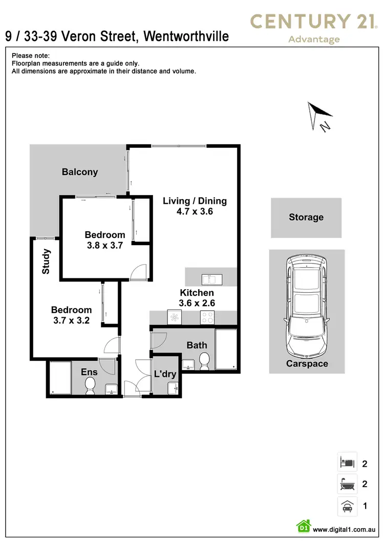 Floorplan of Homely apartment listing, 9/33-39 Veron Street, Wentworthville NSW 2145
