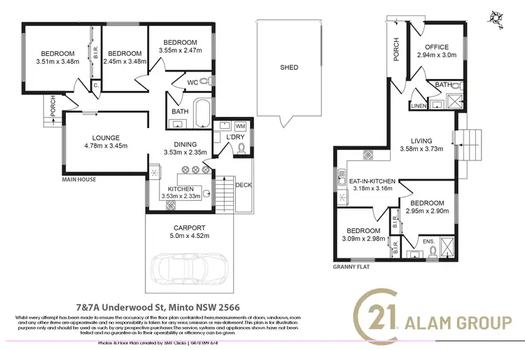 Floorplan of Homely house listing, 7 Underwood Street, Minto NSW 2566