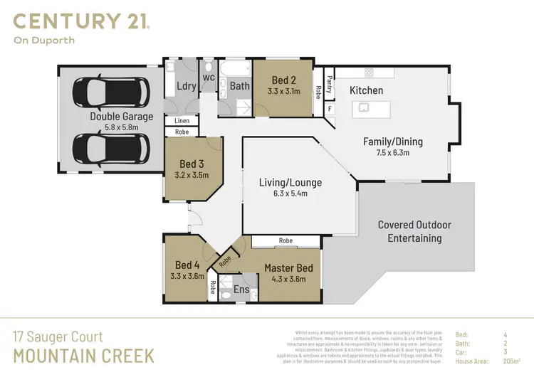 Floorplan of Homely house listing, 17 Sauger Court, Mountain Creek QLD 4557