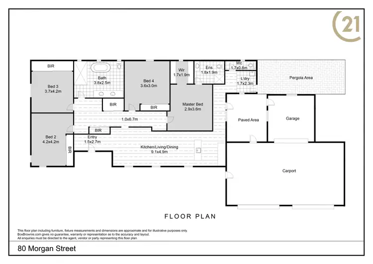 Floorplan of Homely house listing, 80 Morgan Street, Broken Hill NSW 2880