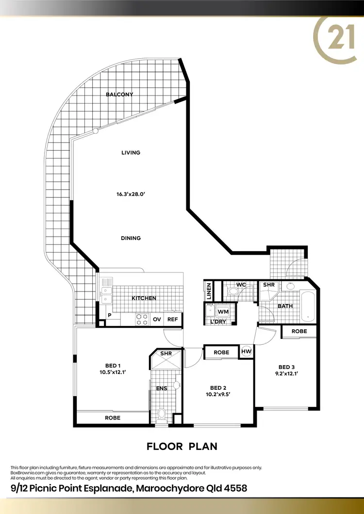 Floorplan of Homely unit listing, 9/12 Picnic Point Esplanade, Maroochydore QLD 4558