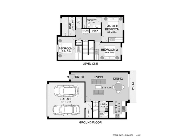 Floorplan of Homely townhouse listing, 12/23-25 Tolman Court, Maroochydore QLD 4558