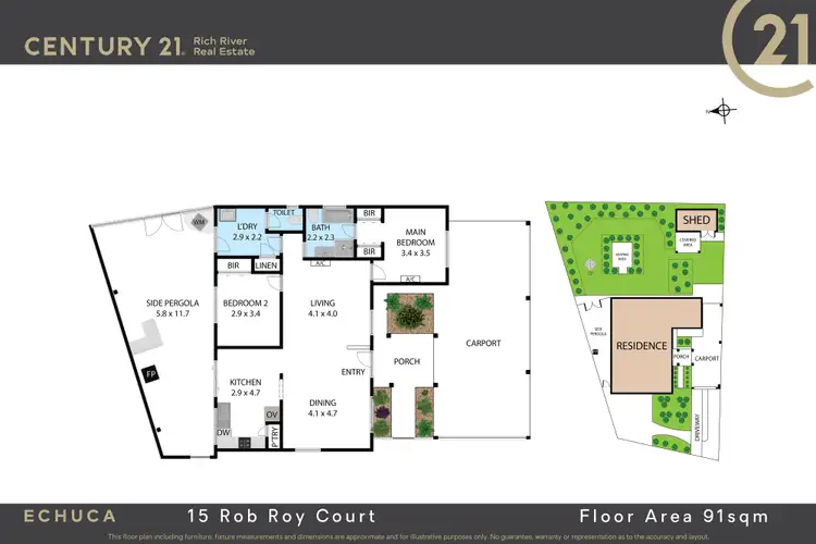Floorplan of Homely house listing, 15 Rob Roy Court, Echuca VIC 3564
