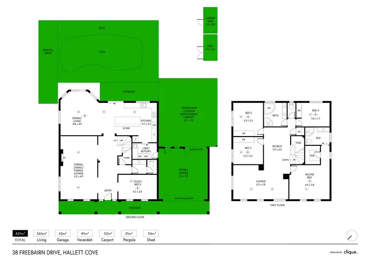 Floorplan of Homely house listing, 38 Freebairn Drive, Hallett Cove SA 5158