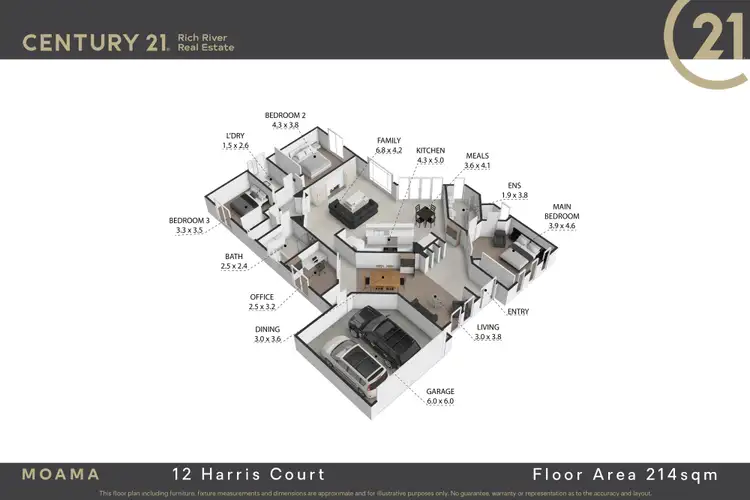 Floorplan of Homely house listing, 12 Harris Court, Moama NSW 2731