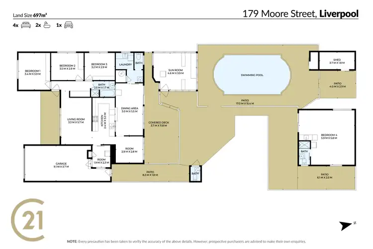 Floorplan of Homely house listing, 179 Moore Street, Liverpool NSW 2170