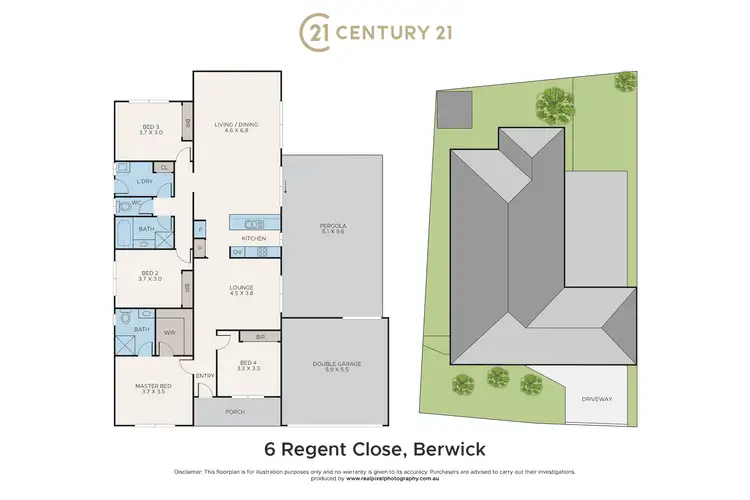 Floorplan of Homely house listing, 6 Regent Close, Berwick VIC 3806