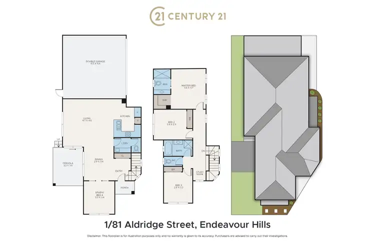 Floorplan of Homely townhouse listing, 1/81 Aldridge Street, Endeavour Hills VIC 3802