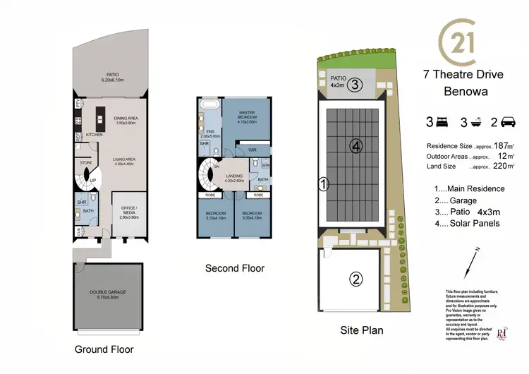 Floorplan of Homely semi-detached listing, 7 Theatre Drive, Benowa QLD 4217
