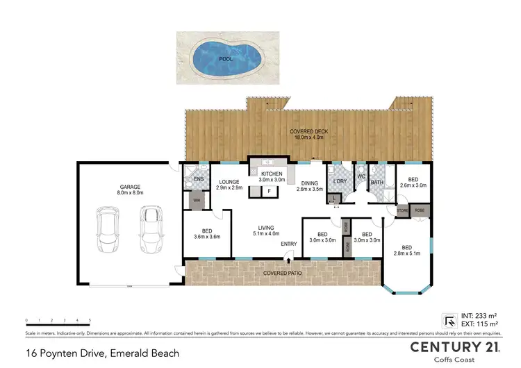 Floorplan of Homely rural property listing, 16 Poynten Drive, Emerald Beach NSW 2456