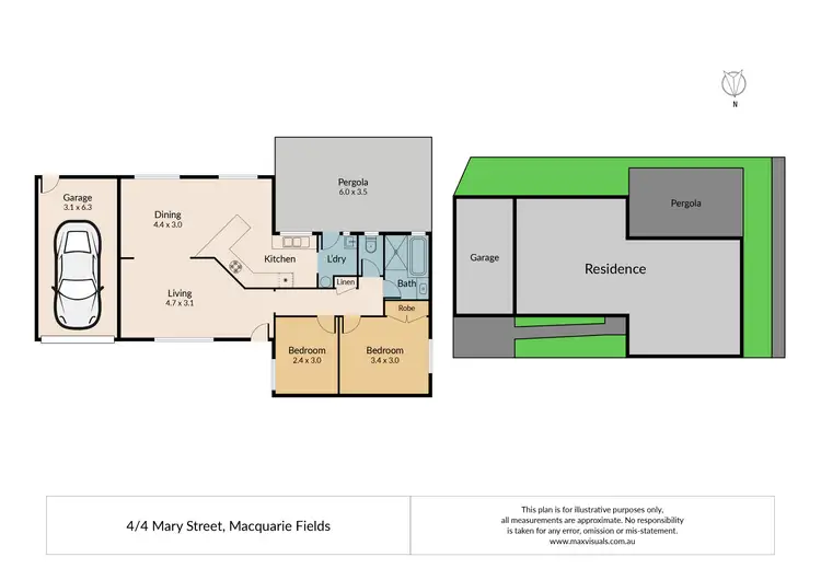 Floorplan of Homely villa listing, 4/4 Mary Street, Macquarie Fields NSW 2564
