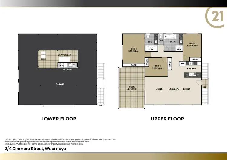 Floorplan of Homely semi-detached listing, 2/4 Dinmore Street, Woombye QLD 4559