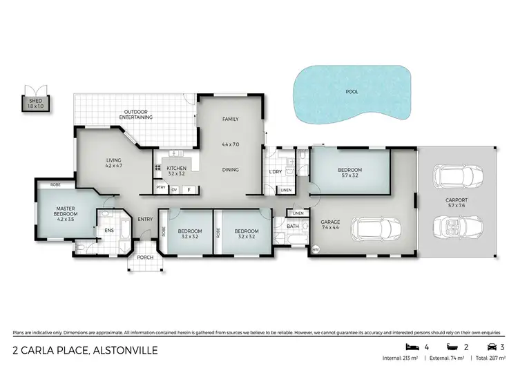 Floorplan of Homely house listing, 2 Carla Place, Alstonville NSW 2477