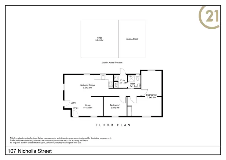 Floorplan of Homely house listing, 107 Nicholls Street, Broken Hill NSW 2880