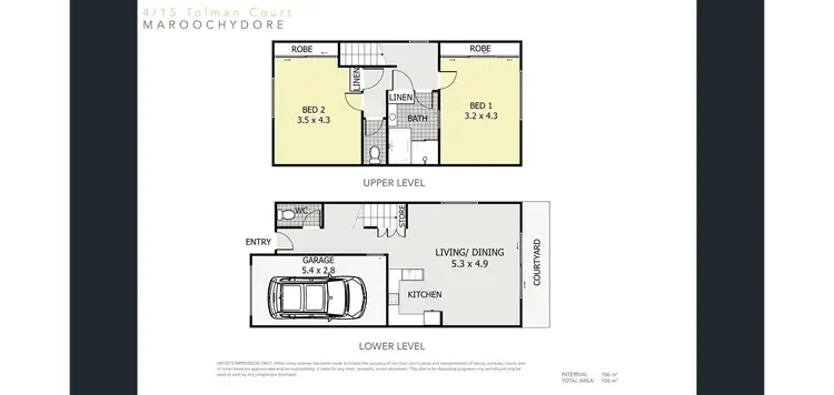Floorplan of Homely townhouse listing, 4/15 Tolman Court, Maroochydore QLD 4558