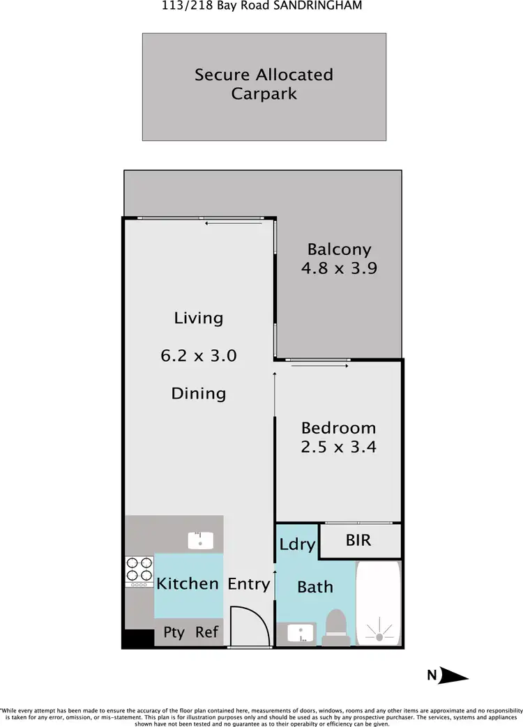 Floorplan of Homely unit listing, 113/218 Bay Road, Sandringham VIC 3191