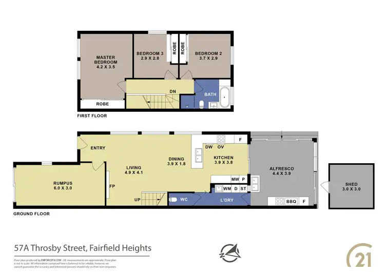 Floorplan of Homely house listing, 57a Throsby Street, Fairfield Heights NSW 2165