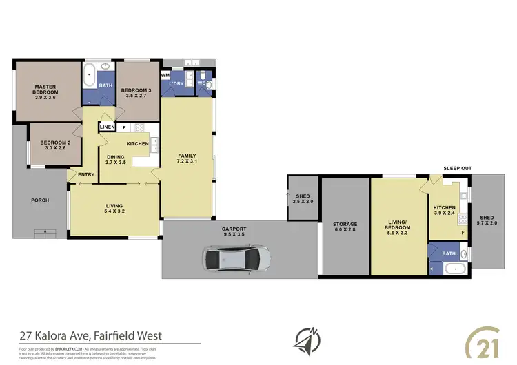 Floorplan of Homely house listing, 27 Kalora Avenue, Fairfield West NSW 2165