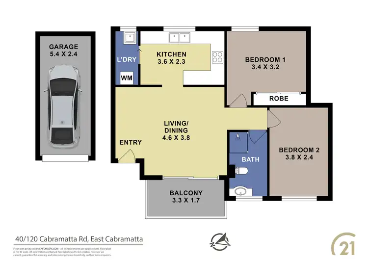 Floorplan of Homely unit listing, 40/120-124 Cabramatta Road East, Cabramatta NSW 2166