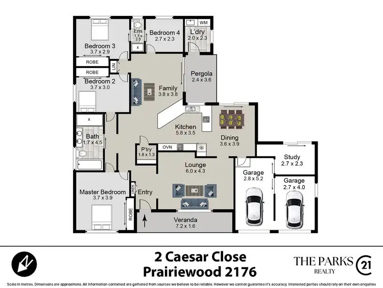 Floorplan of Homely house listing, 2 Caesar Close, Prairiewood NSW 2176