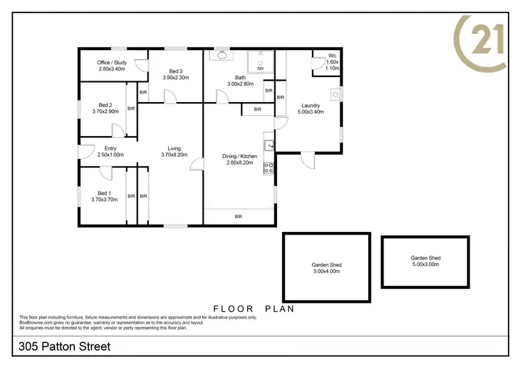 Floorplan of Homely house listing, 305 Patton Street, Broken Hill NSW 2880