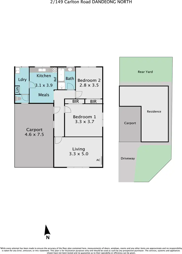Floorplan of Homely unit listing, 2/149 Carlton Road, Dandenong North VIC 3175