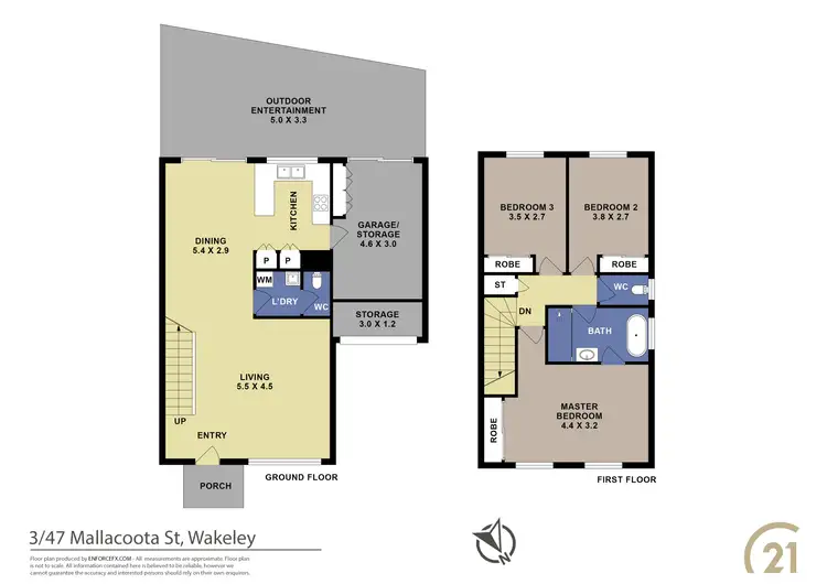 Floorplan of Homely townhouse listing, 3/47 Mallacoota Street, Wakeley NSW 2176