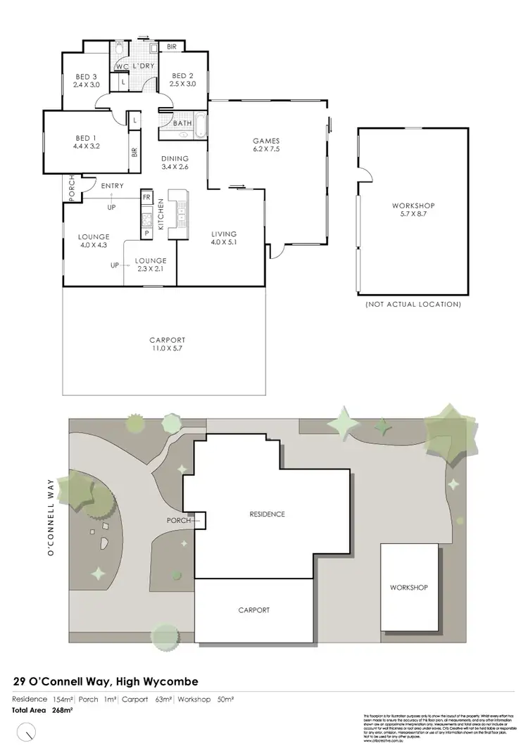 Floorplan of Homely house listing, 29 O'Connell Way, High Wycombe WA 6057