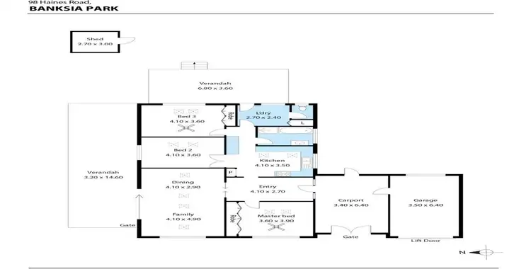 Floorplan of Homely house listing, 98 Haines Road, Banksia Park SA 5091