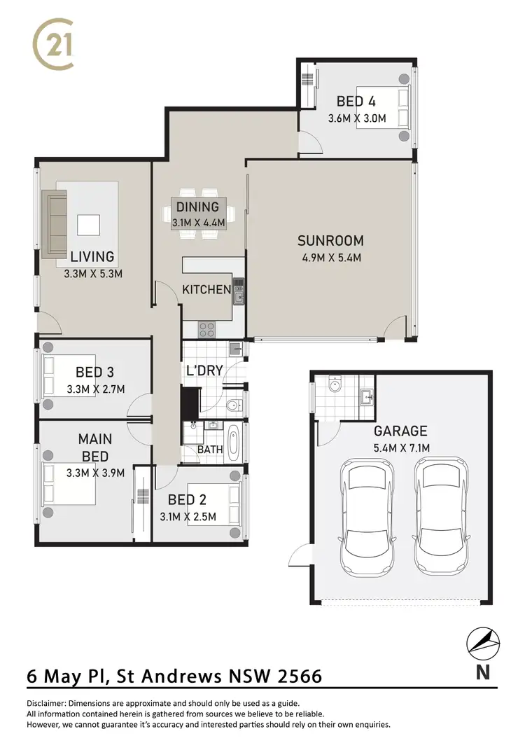 Floorplan of Homely house listing, 6 May Place, St Andrews NSW 2566