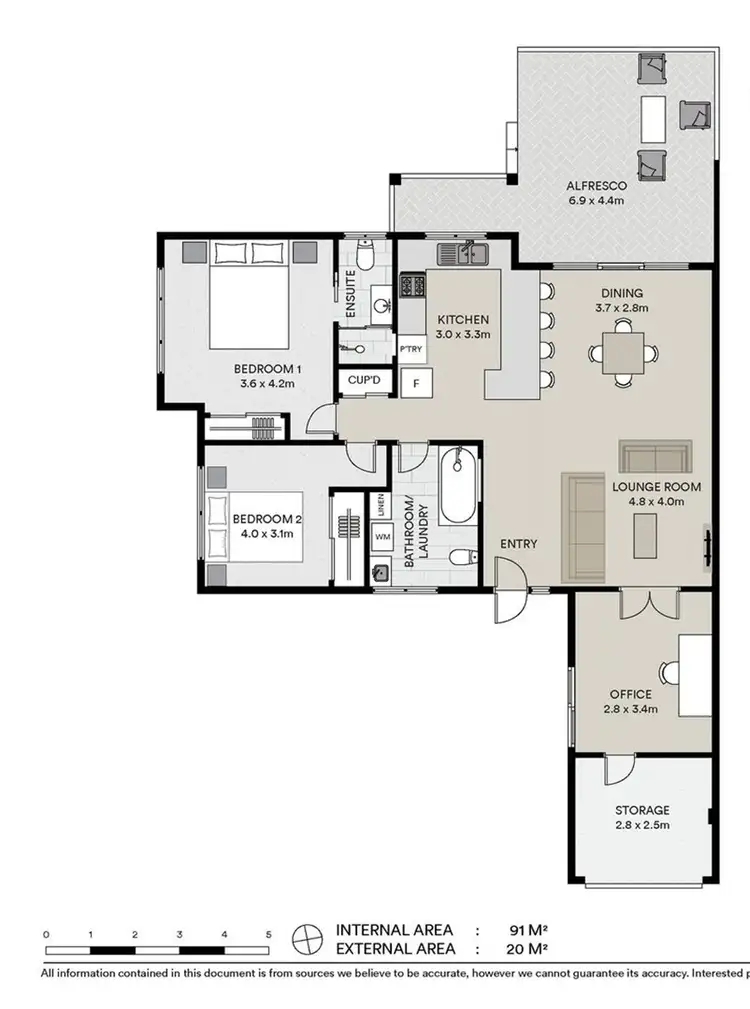 Floorplan of Homely unit listing, 22/19 - 21 Green Street, Alstonville NSW 2477