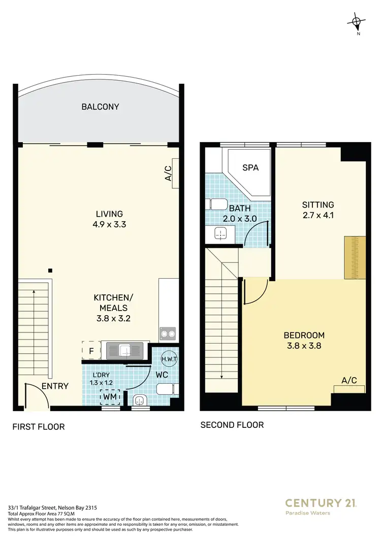 Floorplan of Homely apartment listing, 33/1 Trafalgar Street, Nelson Bay NSW 2315
