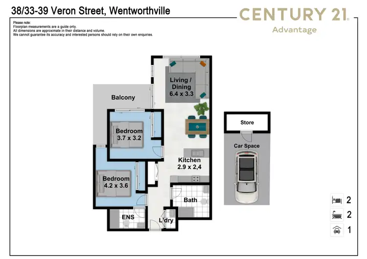 Floorplan of Homely apartment listing, 38/33-39 Veron Street, Wentworthville NSW 2145