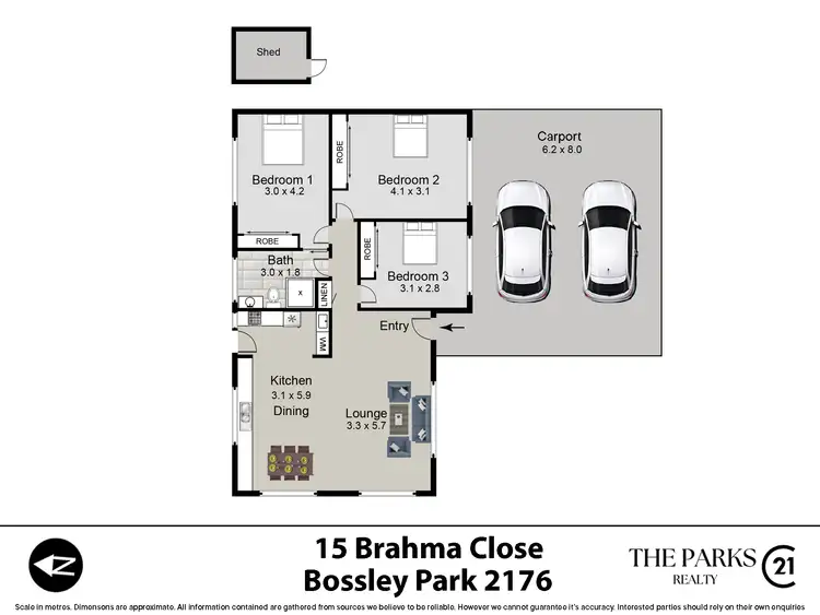 Floorplan of Homely house listing, 15 Brahma Close, Bossley Park NSW 2176