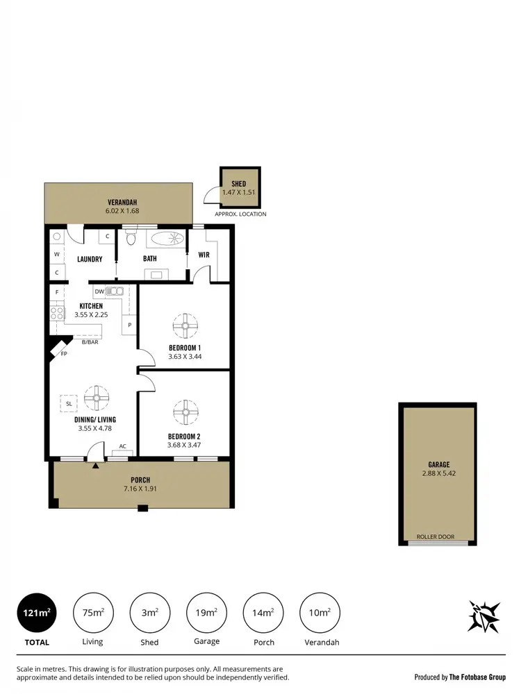 Floorplan of Homely unit listing, 5 Hart Street, Semaphore SA 5019
