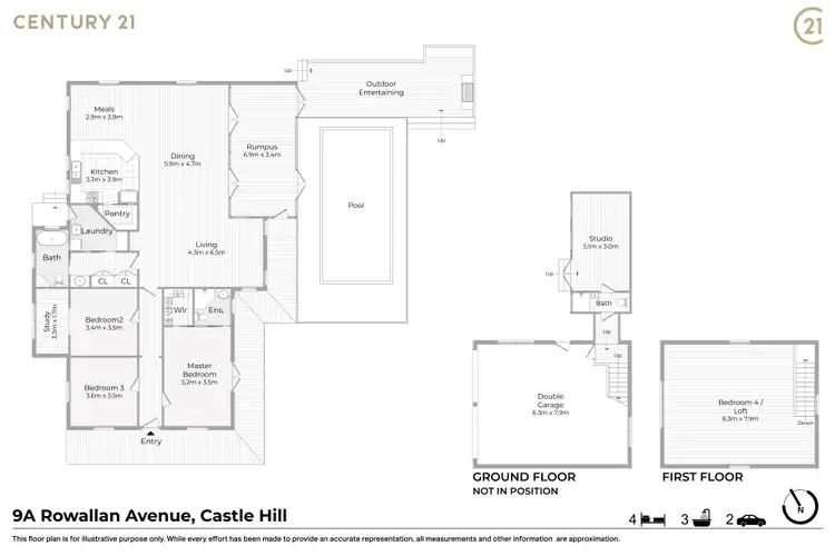 Floorplan of Homely house listing, 9A Rowallan Avenue, Castle Hill NSW 2154