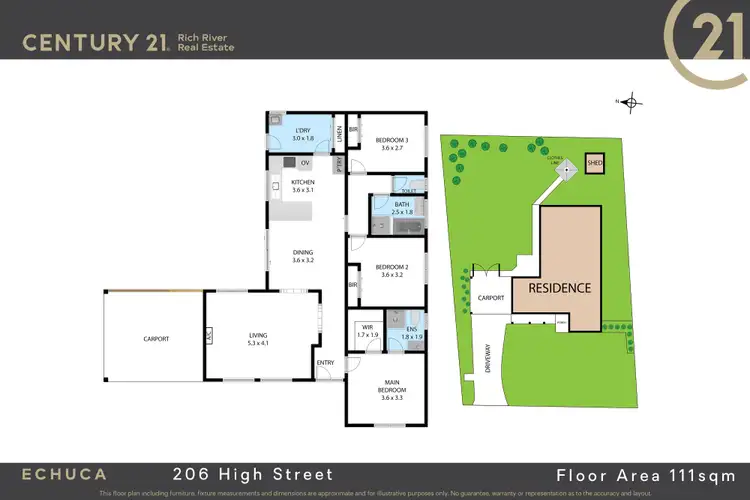 Floorplan of Homely house listing, 206 High Street, Echuca VIC 3564