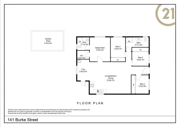 Floorplan of Homely house listing, 141 Burke Street, Broken Hill NSW 2880