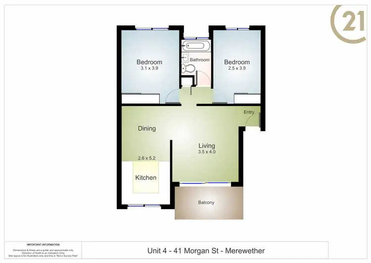 Floorplan of Homely unit listing, 4/41 Morgan Street, Merewether NSW 2291