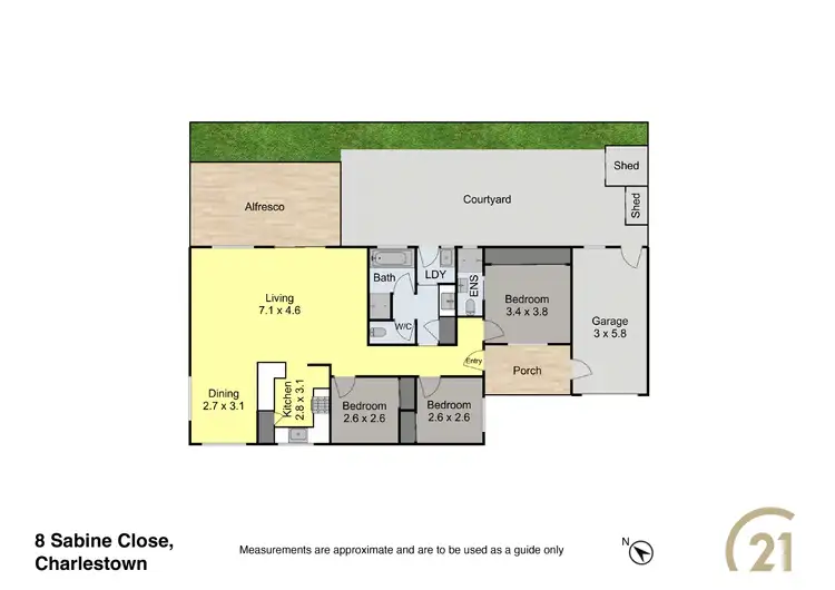 Floorplan of Homely house listing, 8 Sabine Close, Charlestown NSW 2290