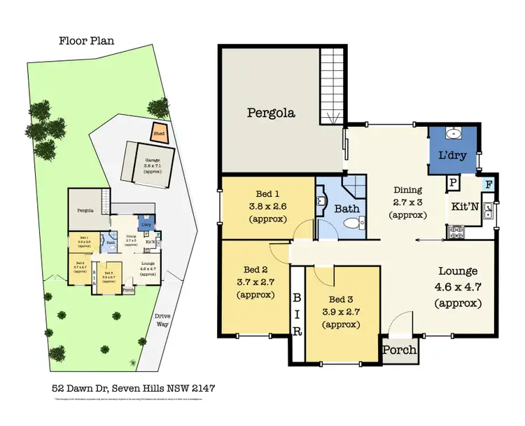 Floorplan of Homely house listing, 52 Dawn Drive, Seven Hills NSW 2147